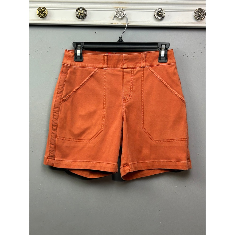 SPANX Casual High Waist Utility Shorts Womens Size XS Spiced Orange